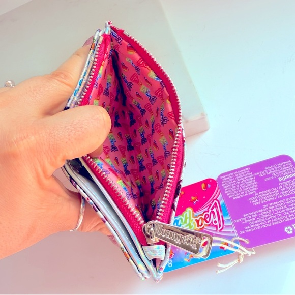 NWT Loungefly Lisa Frank Iridescent Flap Wallet - Picture 8 of 8